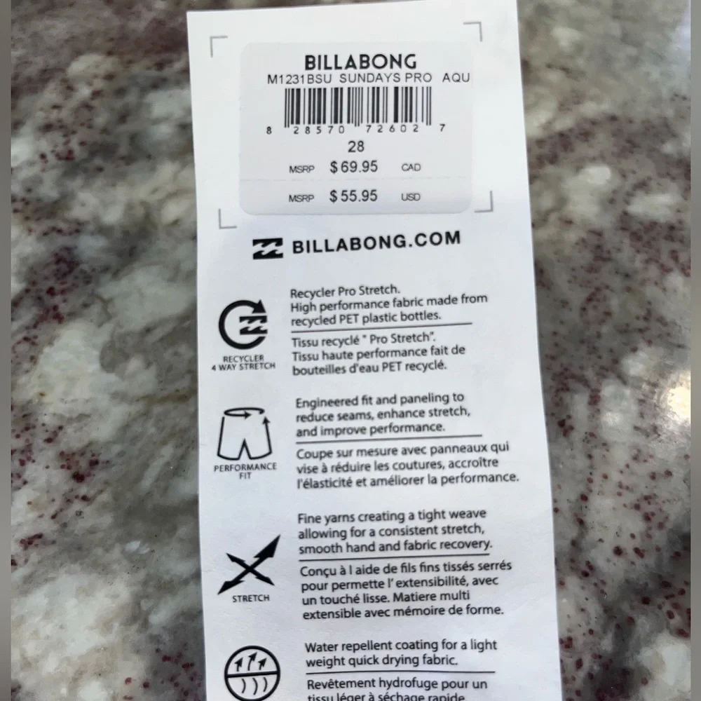 Men’s Billabong Pro Performance Recycler Shorts
